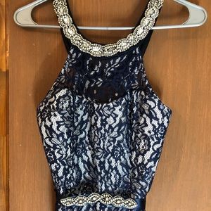 Navy lace dress